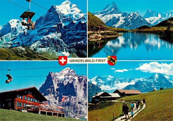 Sessellift Chairlift Telesiege Wetterhorn Berghaus Grindelwald-First