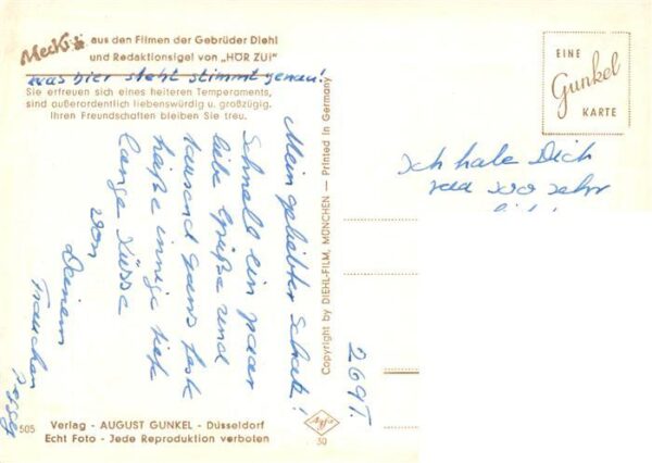 Mecki Nr. Nr. 505 Diehl Hoer Zu  Sternzeichen Stier – Bild 2