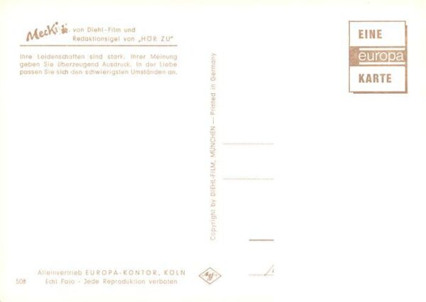 Mecki Nr. Nr. 508 Diehl-Film HoeR ZU Sternzeichen Loewe – Bild 2
