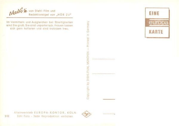 Mecki Nr. Nr. 510 Diehl-Film HoeR ZU Sternzeichen Waage – Bild 2