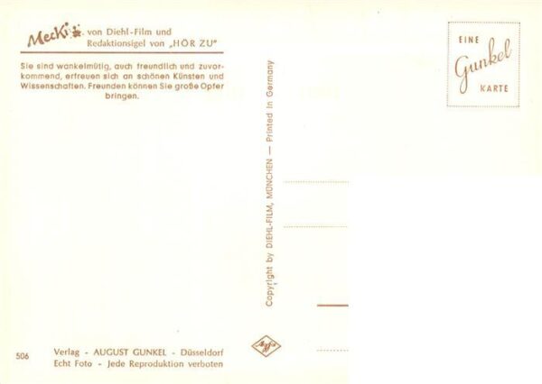 Mecki Nr. Nr. 506 Diehl-Film HoeR ZU Sternzeichen Zwillinge – Bild 2
