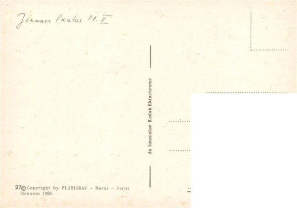 Papst Pope Pape Joannes Paulus PP.2 – Bild 2
