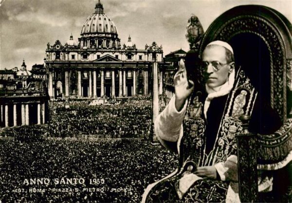Papst Pope Pape Anno Santo 19520Rom Piazzas Pietro