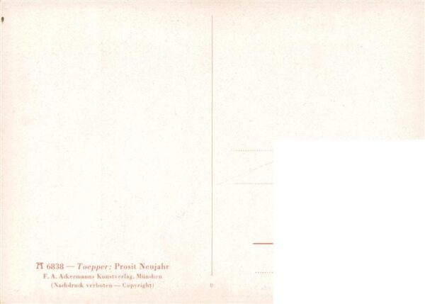 Verlag Ackermann Kuenstlerpostkarte Nr. Nr. 6838 Prosit Neujahr – Bild 2