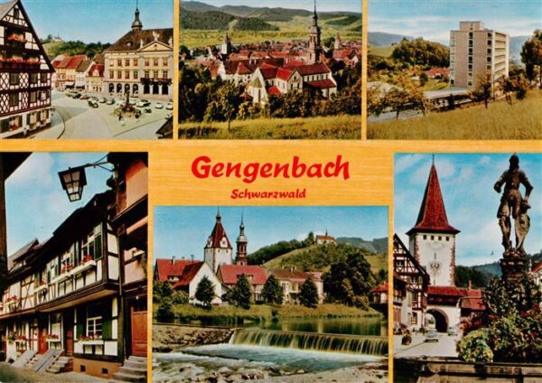 Gengenbach Marktplatz Ortsansicht Hochhaus Fachwerkhaus Stauwehr Stadttor