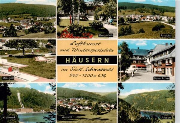 Haeusern Schwarzwald Ansicht Kurgarten Minigolf Beim Adler Kraftwerk Albsee