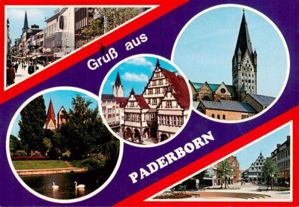 Paderborn Ortspartien Park Kirche Rathaus