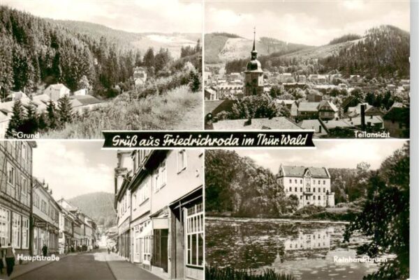 Friedrichroda Grund Teilansicht Hauptstrasse Reinhardsbrunn