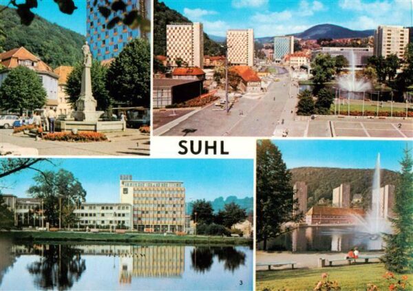 Suhl Thueringer Wald Karl Marx Platz Wilhelm Pieck Strasse Haus der Gewerkschaft