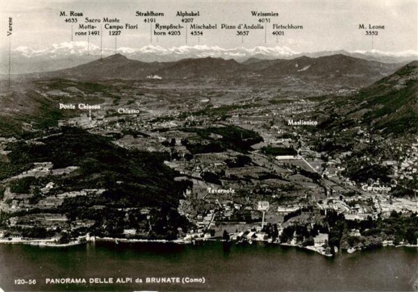 Brunate Como IT Panorama delle Alpi da Brunate