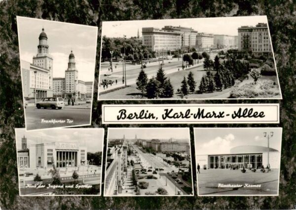 Berlin Frankfurter Tor Teilansicht Klub der Jugend und Sportler Filmtheater Kosm
