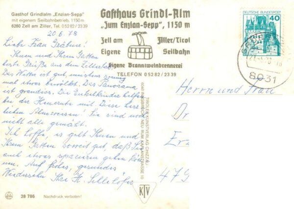 Zell Ziller Tirol AT Gasthaus Grindl Alm Zum Enzian Sepp – Bild 2