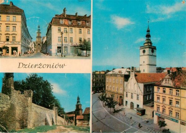 Dzierzoniow Reichenbach Niederschlesien PL Fragment placu Wolnoki Mury miejskie