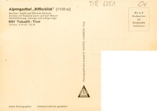 Tobadill Tirol AT Alpengasthof Rifflerblick Gastraeume Panorama Kapelle – Bild 2