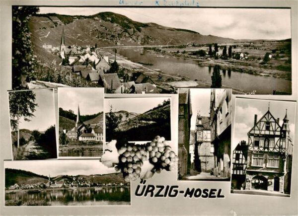 uerzig Moselpanorama Teilansichten Gasse Fachwerkhaus