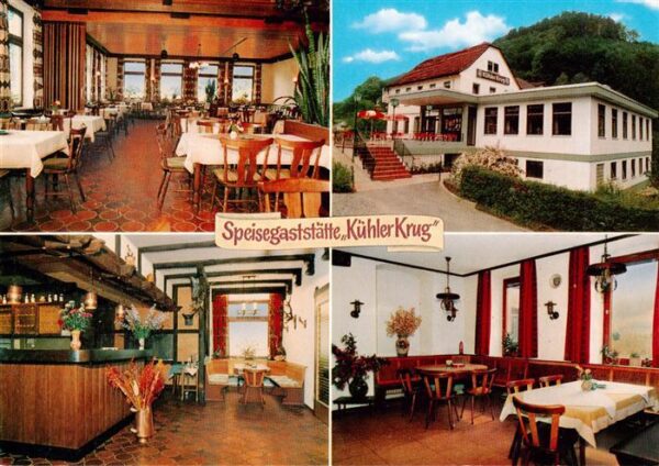 Eberbach Baden Neckar Speisegaststaette Kuehler Krug Gastraeume Theke