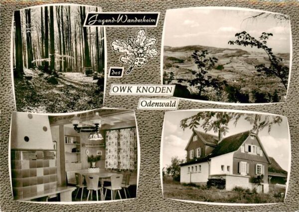 Knoden Lautertal Odenwald Jugend Wanderheim des OWK Knoden Gaststube Panorama