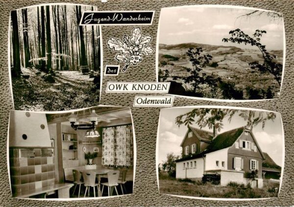 Knoden Lautertal Odenwald Jugend Wanderheim des OWK Knoden Gaststube Panorama