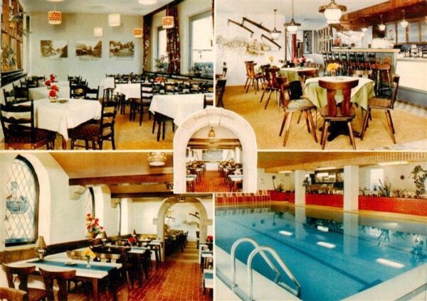 Nieder-Kainsbach Freizeithotel Schnellertshof Gastraeume Bar Hallenbad