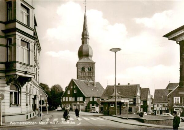 Wermelskirchen Markt mit Stadtkirche