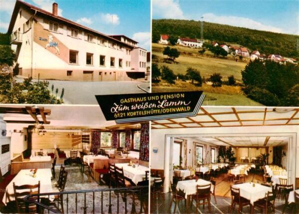 Hirschhorn Neckar Gasthaus Pension Zum weissen Lamm Gastraeume Panorama