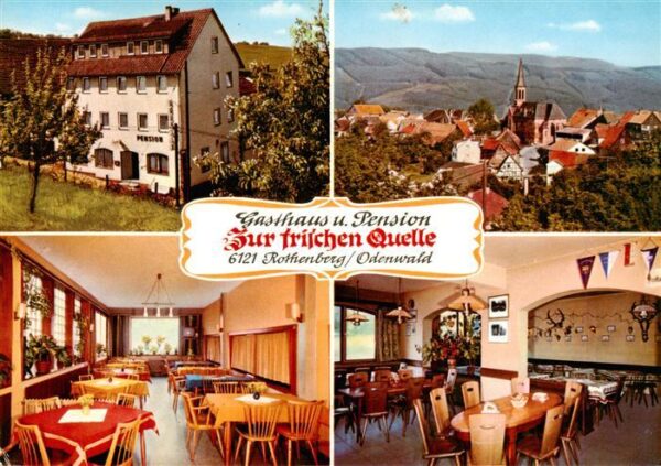 Rothenberg Odenwald Gasthaus Pension Zur frischen Quelle Gastraeume Panorama