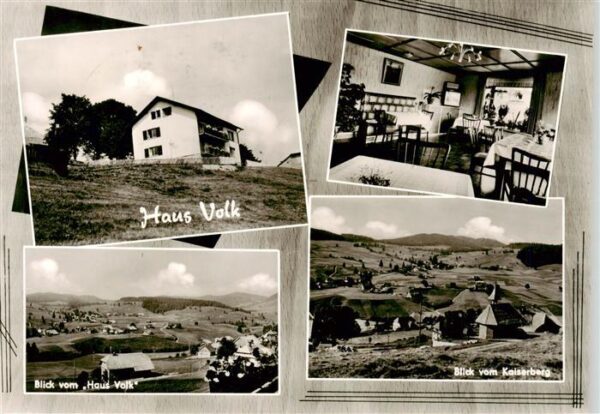 Bernau Schwarzwald Haus Volk Gaststube Blick vom Haus Volk Blick vom Kaiserberg