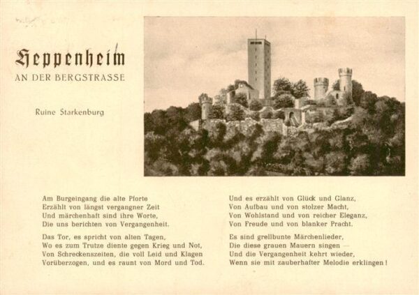 Heppenheim Bergstrasse Ruine Starkenburg