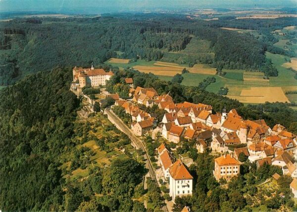 Langenburg Wuerttemberg Schloss Fliegeraufnahme