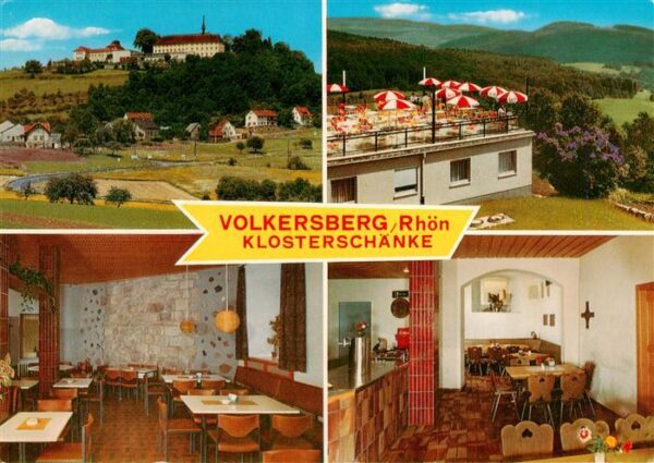 Volkersberg Bad Brueckenau Rhoen Klosterschaenke Terrasse Gastraeume
