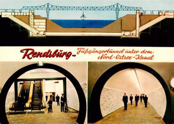 Rendsburg Fussgaengertunnel unter dem Nord-Ostsee-Kanal