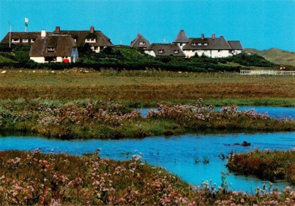 Kampen  Sylt Blick ueber die Wattwiesen
