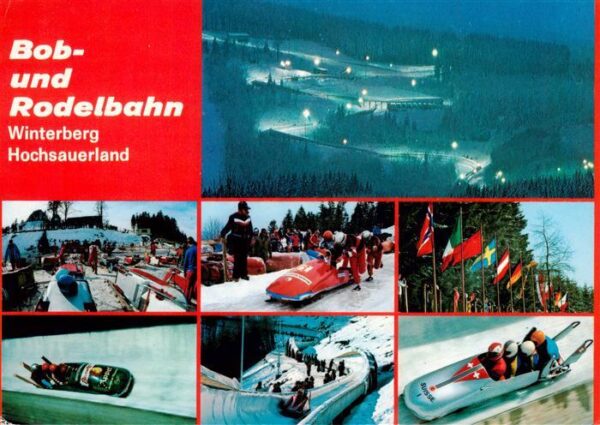 Winterberg Hochsauerland Bob und Rodelbahn Teilansichten