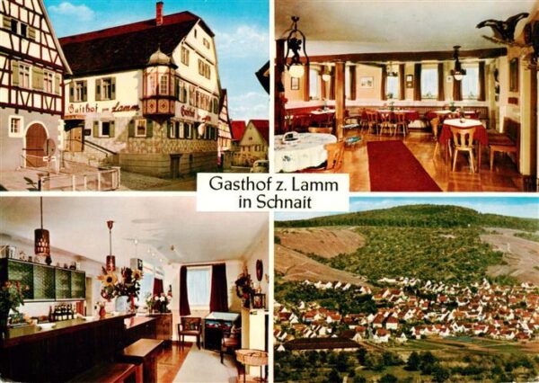 Schnait Weinstadt Remstal Gasthof zum Lamm Gastraeume Fliegeraufnahme