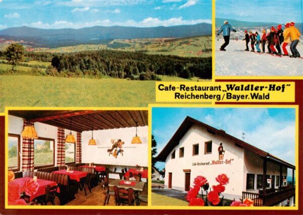 Reichenberg Riedlhuette Cafe Restaurant Waldler Hof Gastraum Panorama Skikurs