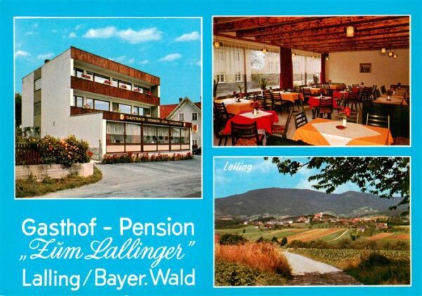 Lalling Niederbayern Gasthof Pension Zum Lallinger Gastraum Panorama