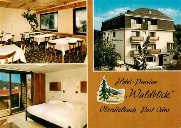 Oberdielbach Hotel Pension Waldblick Gaststube Zimmer