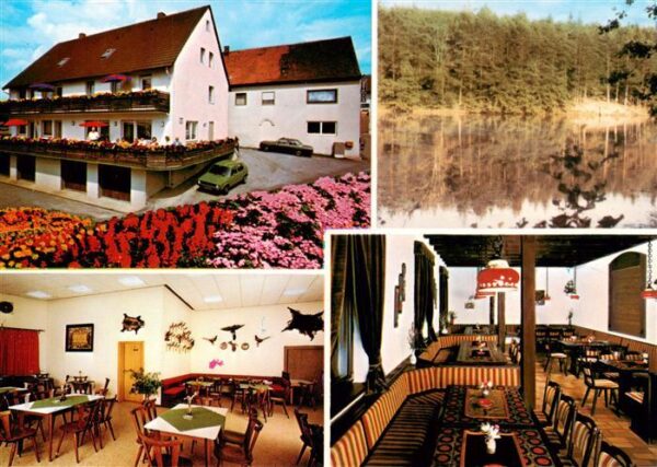 Feuchtwangen Gasthof Pension am Forst Gastraeume Waldpartie