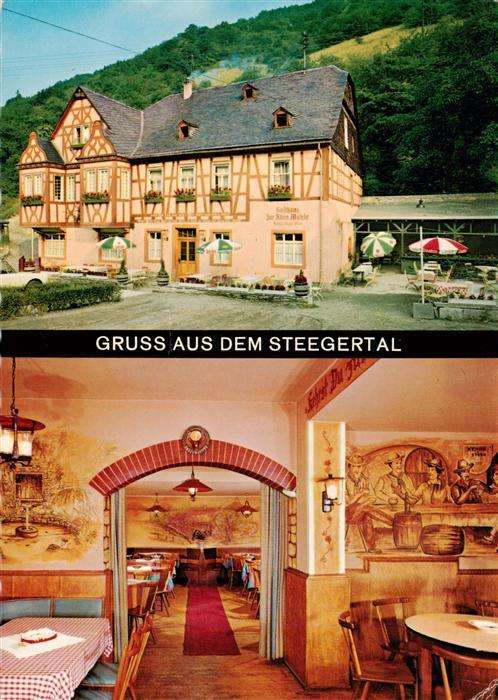 Steeg Bacharach Gasthaus zur alten Muehle Gastraum