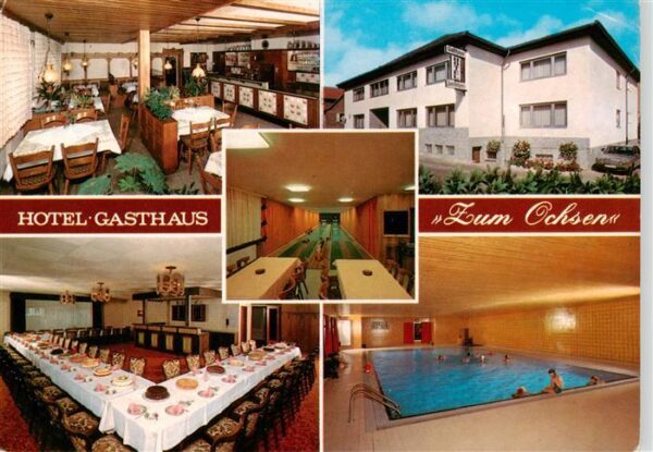 Wonsheim Hotel Gasthaus Zum Ochsen Gastraeume Hallenbad Kegelbahn