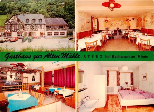 Steeg Bacharach Gasthaus zur Alten Muehle Gastraeume Zimmer