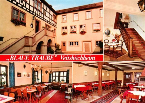 Veitshoechheim Wein und Speisehaus zur blauen Traube Gastraeume Treppe