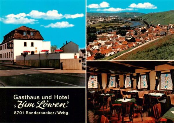 Randersacker Gasthaus Hotel Zum Loewen Gastraum Panorama
