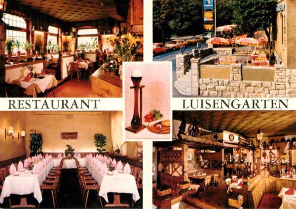 Wuerzburg Bayern Restaurant Luisengarten Gastraeume Terrasse