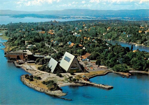 Oslo  Norge Fliegeraufnahme Kon Tiki Museet Norsk Sjofartsmuseum