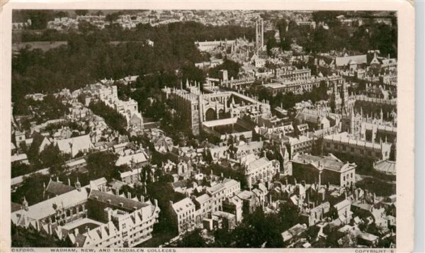 Oxford  Oxfordshire UK Wadham New and Magdalen Colleges Air view