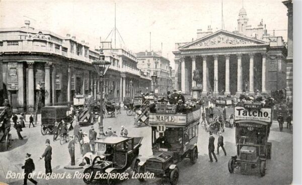 London  UK Bank of England and Royal Exchange