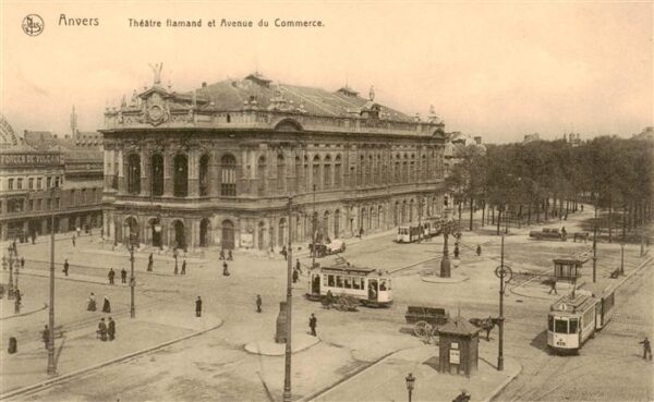 Anvers Antwerpen Theatre flamand et Avenue du Commerce