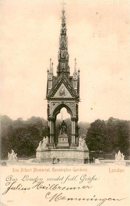 London  UK The Albert Memorial Kensington Gardens