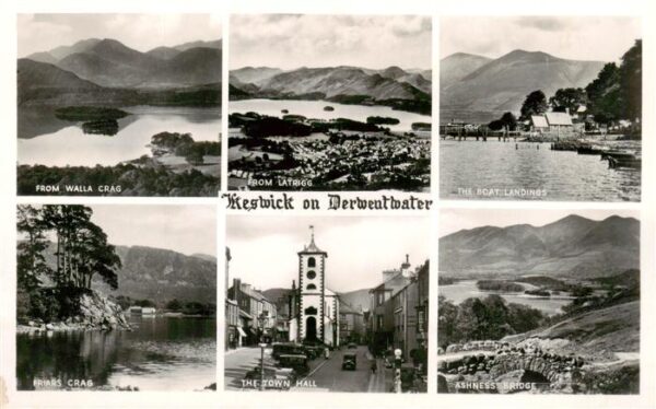 Keswick  Derwentwater UK Walla Crag From Latrigg The Sact Landinos From Crag The